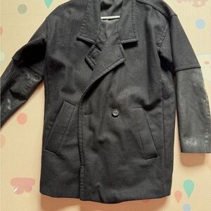 All Saints Black Pea Coat